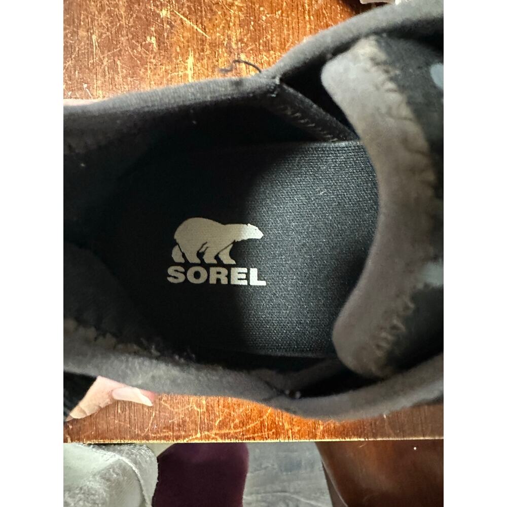 SOREL Black White Chunky Womens Kinetic Breakthru Day City Lace Sneaker US 5 - Picture 7 of 8